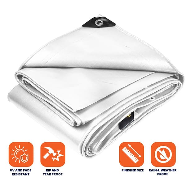 TARPCO SAFETY 30 ft. x 50 ft. White 10 Mil Heavy Duty Polyethylene