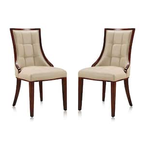 Fifth Avenue Cream Faux Leather Dining Chair (Set of 2)
