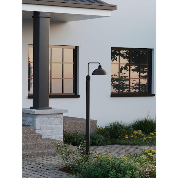 Outdoor 12' Matte Black Commercial Grade Aluminum Post for use with Outdoor Lanterns