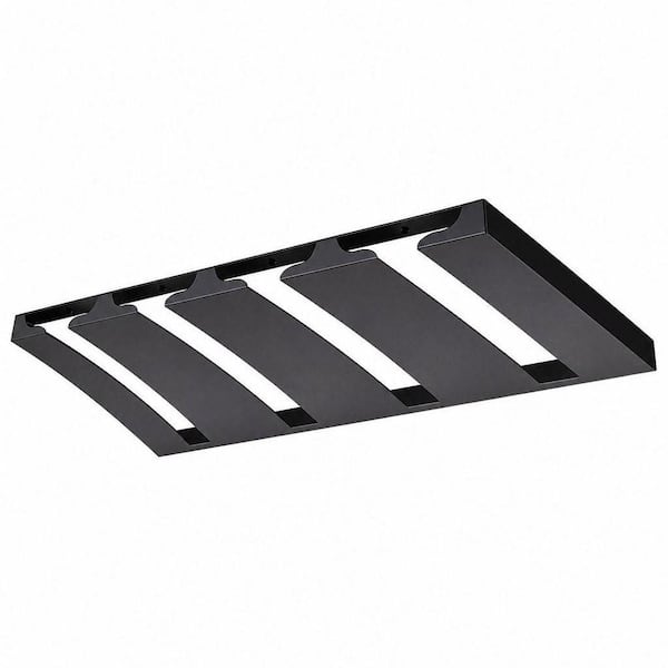 4 Row Matte Black Screw Mount Wine Glass Holder Under Shelf, Stainless Steel Stemware Rack for Kitchen Bar Restaurant