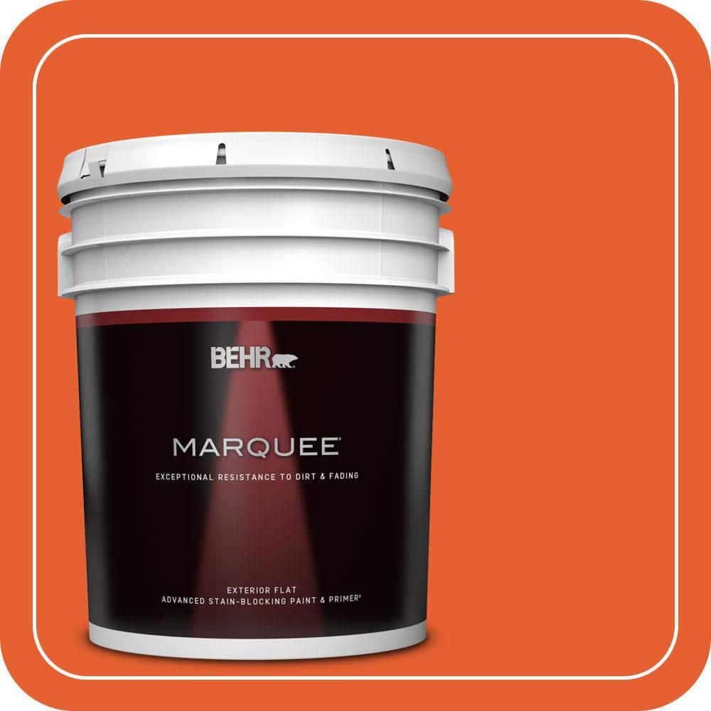 5 gal. #S-G-230 Startling Orange Flat Exterior Paint & Primer product image for price tracking