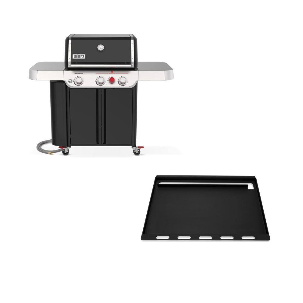 er Genesis E330 3Burner Natural Gas Grill in Black with Full Size
