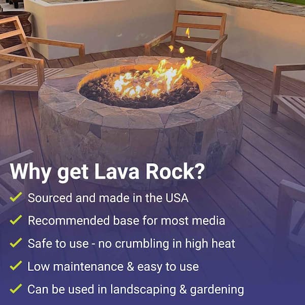 American Fireglass Lava Rock - 10 lbs. American Fireglass Lava Rock - 10 lbs.