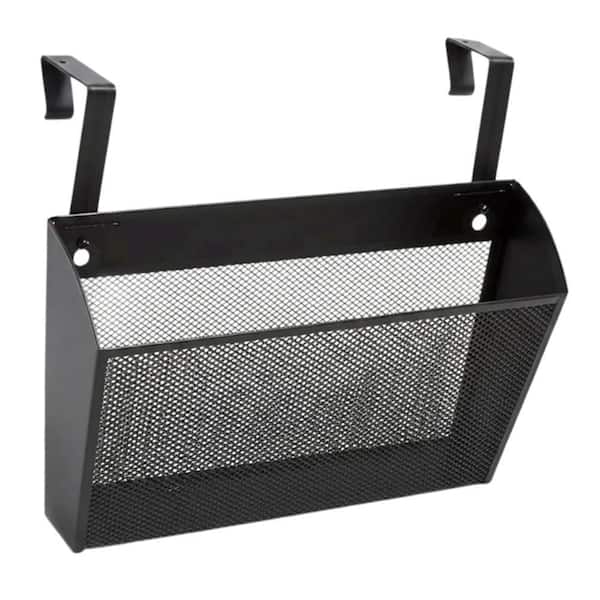 6 Pack Mesh Black 13 in. x 8 in. Metal Wall Mounted Magazine Rack