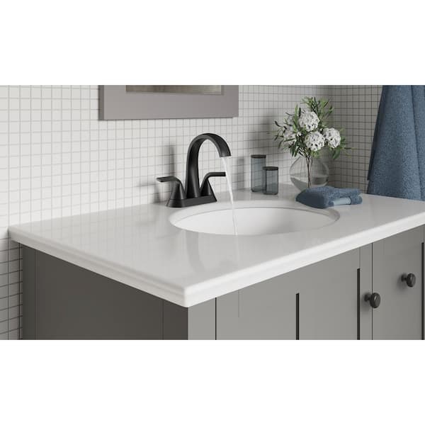 Kohler Cursiva 4 In Centerset 2 Handle Bathroom Faucet Matte Black K R30578 4d Bl - Matt Black Bathroom Sink Tap Kohler Cursiva 4 In Centerset 2 Handle Bathroom Faucet Matte Black K R30578 4d Bl - Matt Black Bathroom Sink Tap
