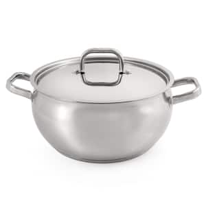 Belly Shape 5.5Qt. 18/10 Stainless Steel 9.5 in. Stockpot with SS Lid