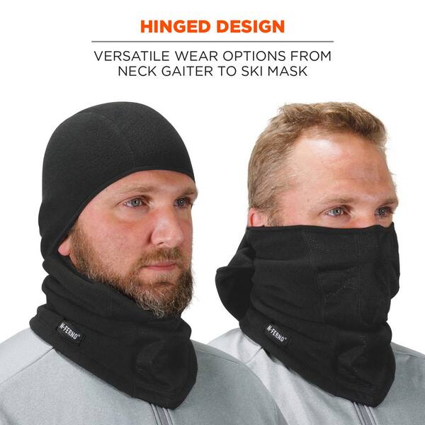 Ski Mask Full Face Cover Winter Fleece Warm Baclava Windproof Hinged Neck Warmer 