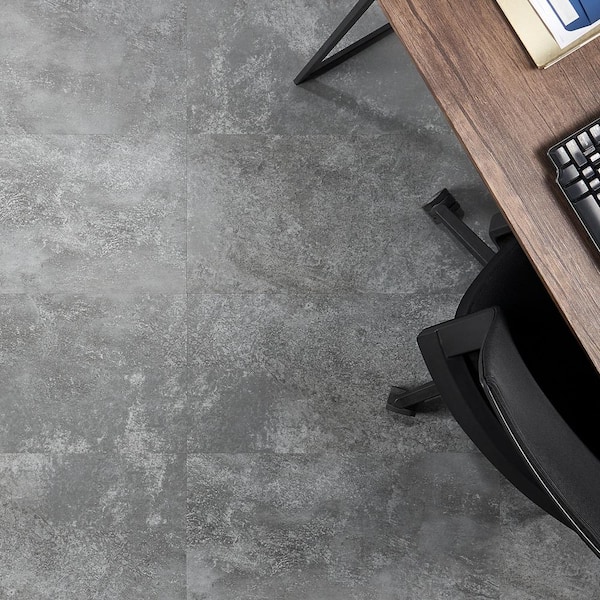 Revive Pewter 12MIL x 12.4 in. W x 24 in. L Glue Down Waterproof Luxury Vinyl Plank Flooring (42 sqft/case)