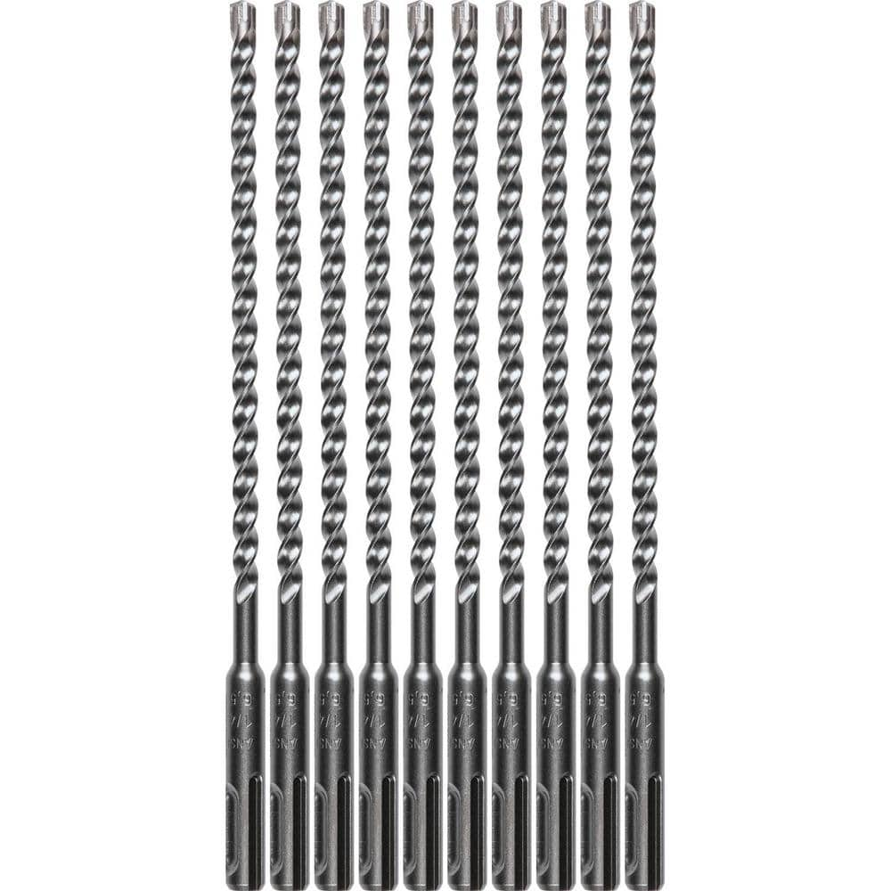 Makita 1 4 In X 8 In 3 Cutter Carbide Sds Plus Drill Bit Set 10 Piece B The Home Depot