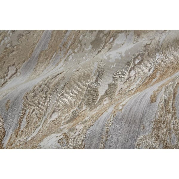 3 ft. x 5 ft. Ivory, Gray, Tan Abstract Area Rug