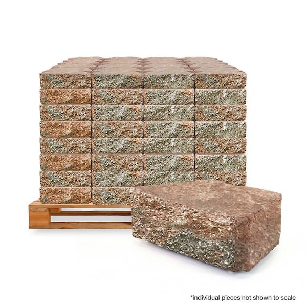 3 in. H x 10 in. W x 5.87 in. L Antique Terra Cotta Concrete Retaining Wall Block (280-Piece/58.4 sq. ft. /Pallet)
