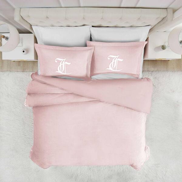 Juicy Couture ツインシーツセット ピンク JUICY COUTURE Gothic 2-Piece Marshmallow Pink Solid Microfiber