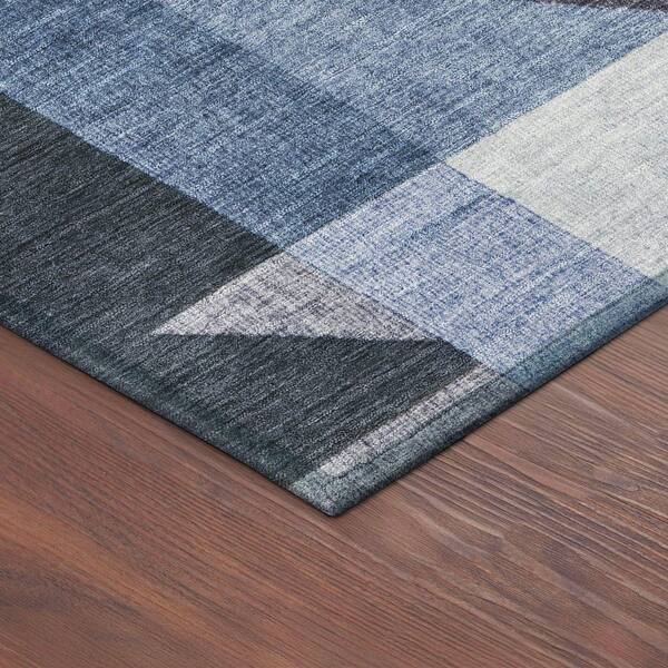 Chantille Machine Washable Indoor/Outdoor Abstract ACN2365 Blue 8 ft. x 10 ft. Area Rug