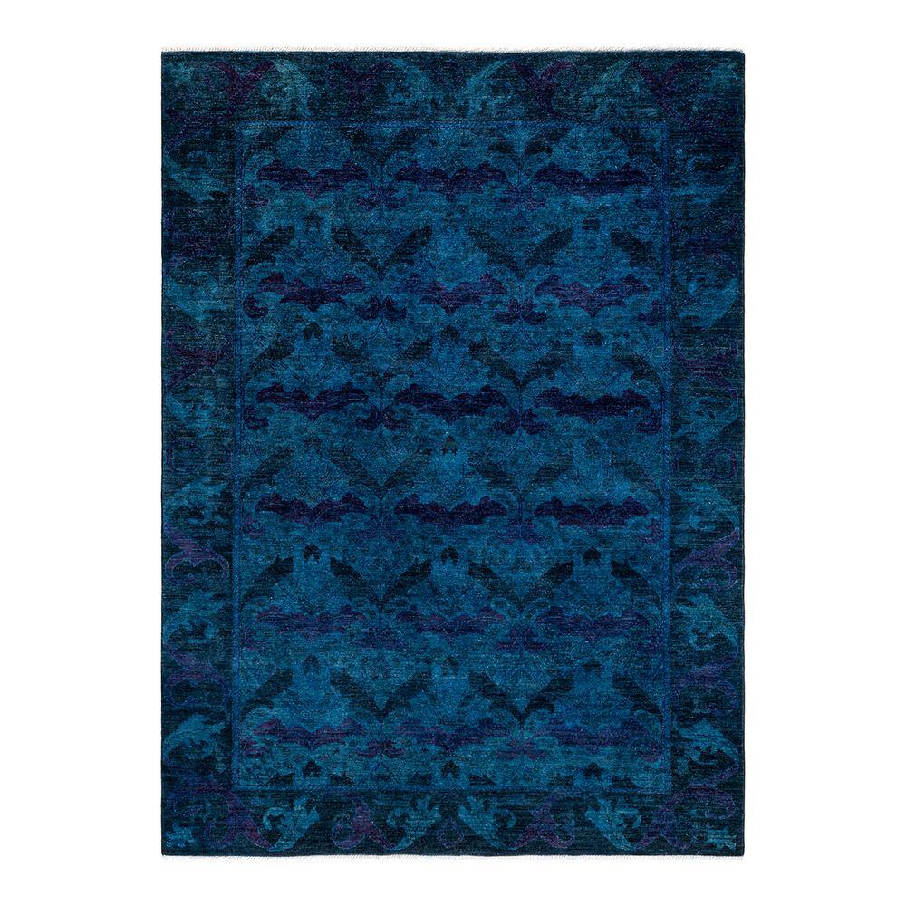 Fine Vibrance Blue 6 ft. x 9 ft. Solid Wool Indoor Area Rug price history on PriceWatchPro