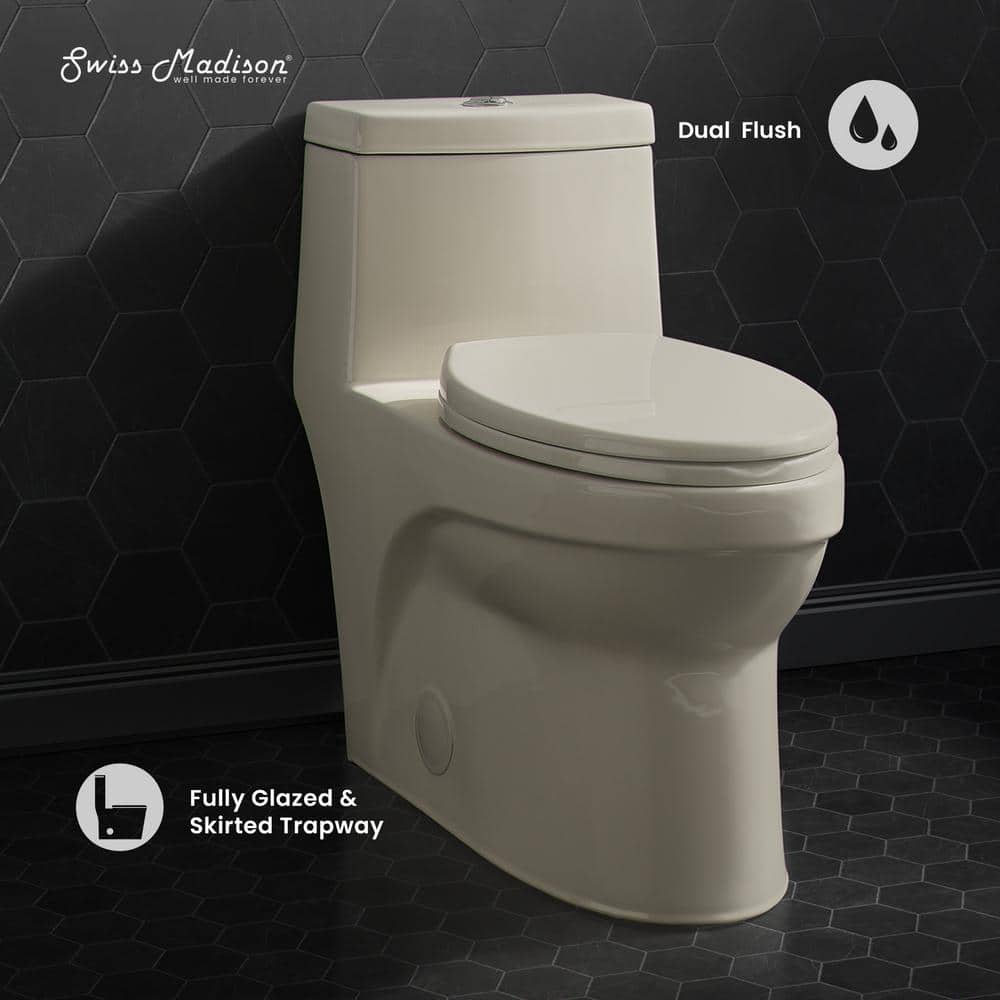 Virage Elongated Dual Flush High-Efficiency Toilet in Bisque