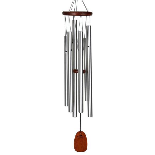WOODSTOCK CHIMES Signature Collection, Latin Trio, 29 in. Caribbean Salsa, Silver Wind Chime LTBS