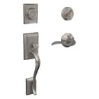 Addison Satin Nickel Single Cylinder Door Handleset with Accent Handle
