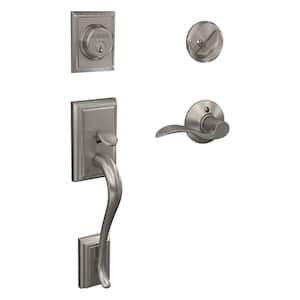 Kwikset Prescott Venetian Bronze Single Cylinder Entry Door Handleset with  Tustin Handle Featuring SmartKey Security 818PTHXTNL11PSM - The Home Depot