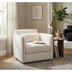 Acme Furniture Isabel Beige Boucle Chair with Swivel LV02543 - The