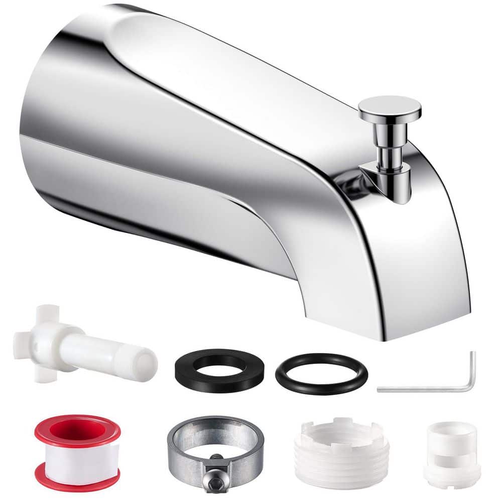 Chrome Bathtub Tub Spout with Diverter, Replacement Tub Faucet Accessory, Compatible with 1/2 Inch Slip Fit Copper Pipe price history on PriceWatchPro