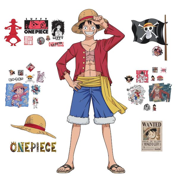 RoomMates 1-Piece Luffy Giant Red Peel and Stick Wall Decals