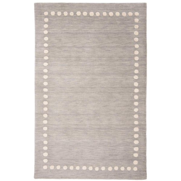 Kids Gray 6 ft. x 9 ft. Polka Dot Area Rug