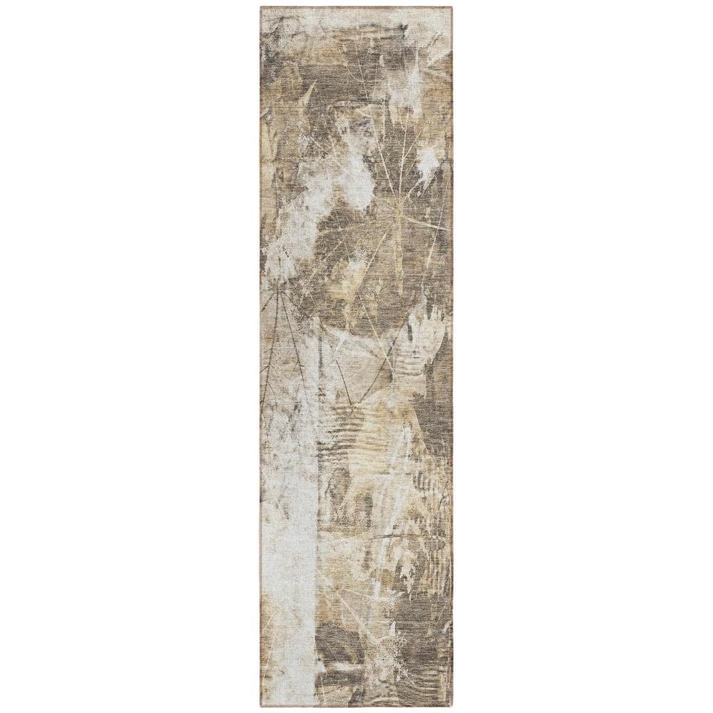 Taupe and Ivory 2 ft. x 8 ft. Woven Floral Runner Indoor/Outdoor Area Rug price history on PriceWatchPro