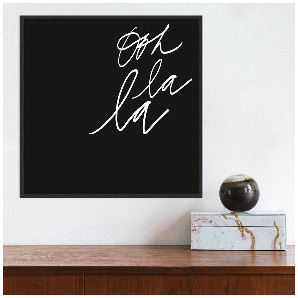 Ooh II Black and White Canvas Typography Wall Art