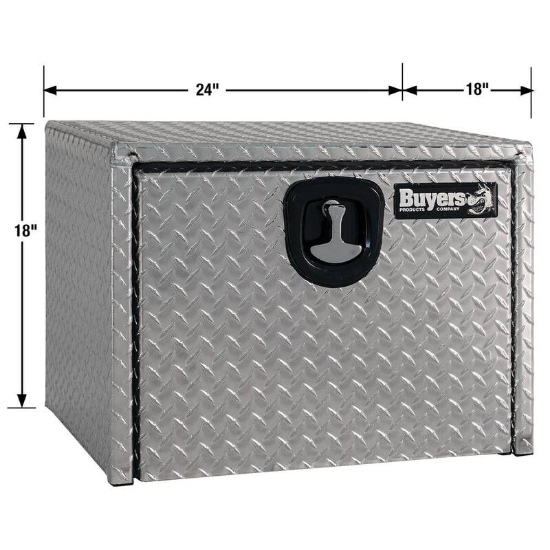 18 in. x 18 in. x 24 in. Diamond Plate Tread Aluminum Underbody Truck Tool Box