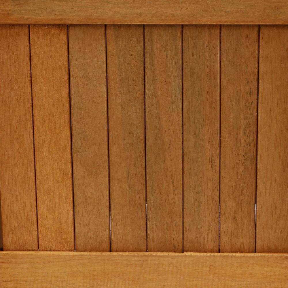 Meranti Wood 16-Inch Square Planter Box with Teak Oil Finish