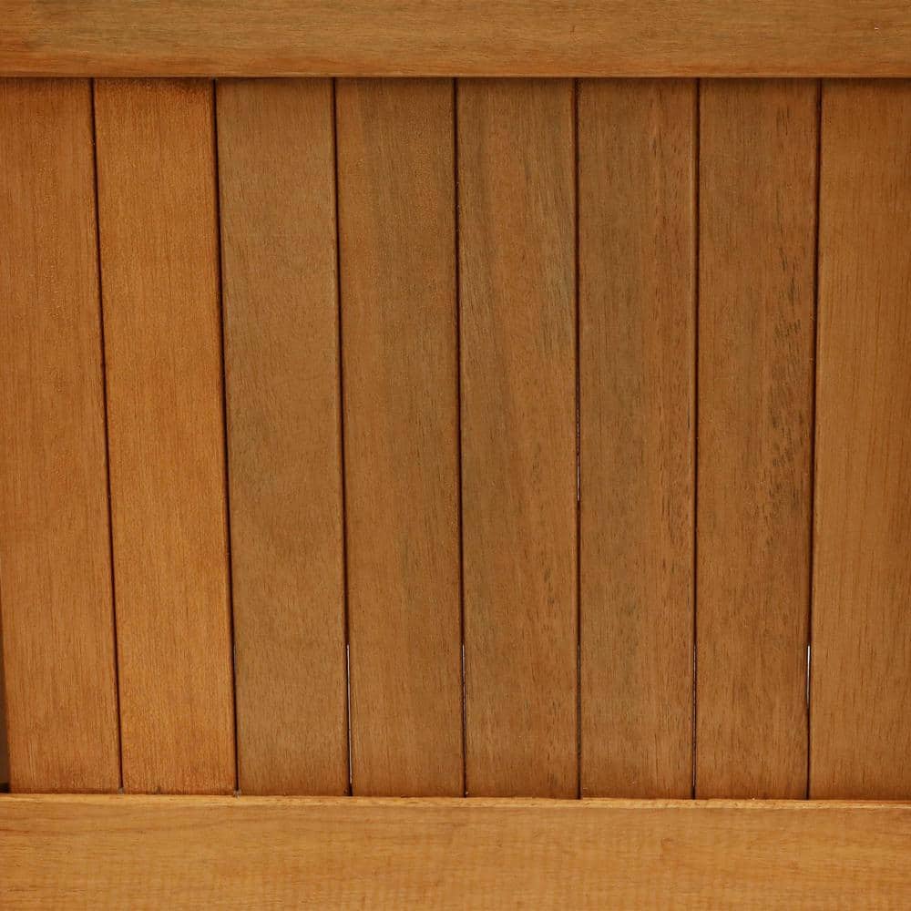 Sunnydaze Meranti 16" Brown Wooden Outdoor Planter Box