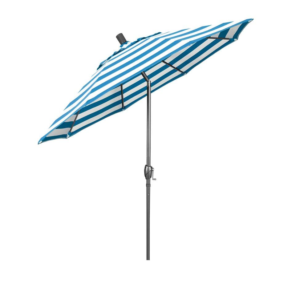 7.5 ft. Orange Aluminum Market Patio Umbrella with Crank Lift