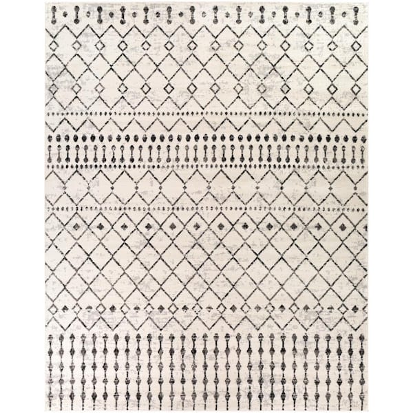 Rubena Black 7 ft. 10 in. x 10 ft. Area Rug