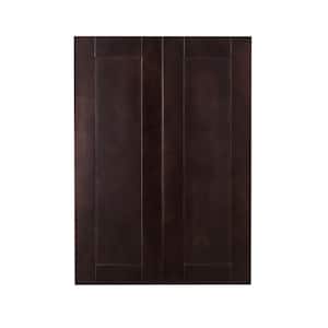 Anchester Assembled 27 in. x 42 in. x 12 in. Wall Cabinet with 2 Doors 3 Shelves in Dark Espresso