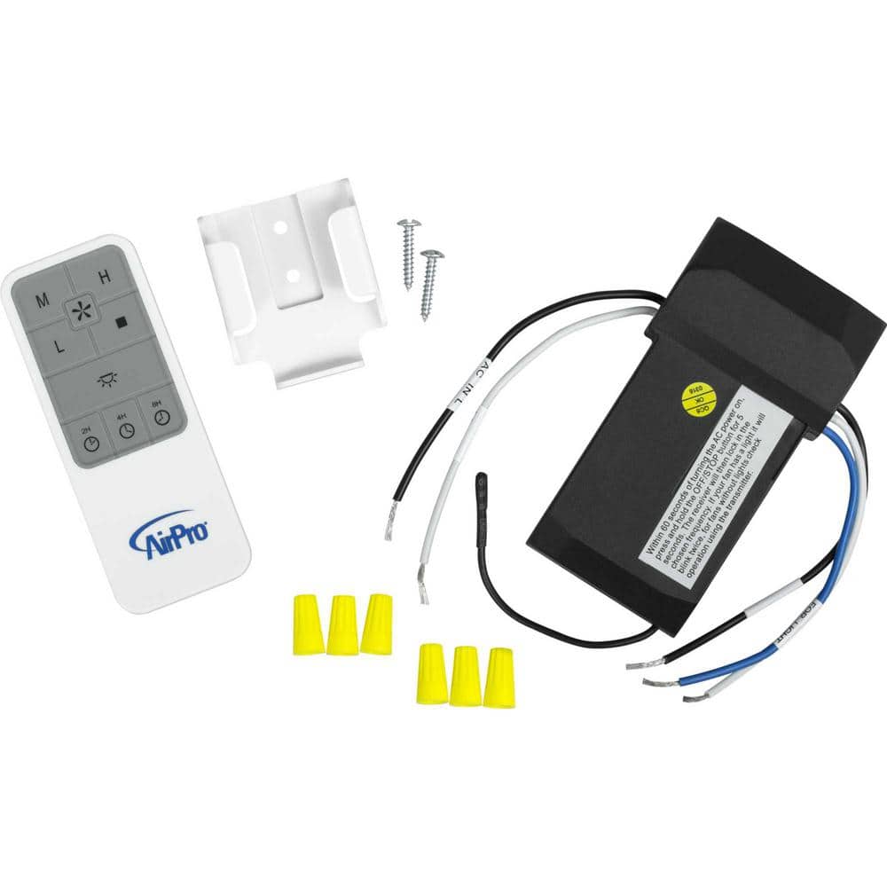 White Universal Ceiling Fan and Light Remote Control with Timer