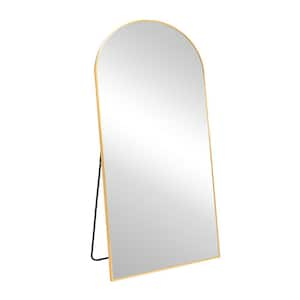 31 in. W x 71 in. H Large Floor Mirror Arch Full Length Mirror for Living Room, Bedroom, Entrance, Bathroom, Gold