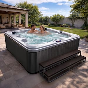 ソフトタッチホットカバ-2m*2m色グレー American Spas 7-Person 40-Jet 240-Volt Premium Acrylic Bench Spa