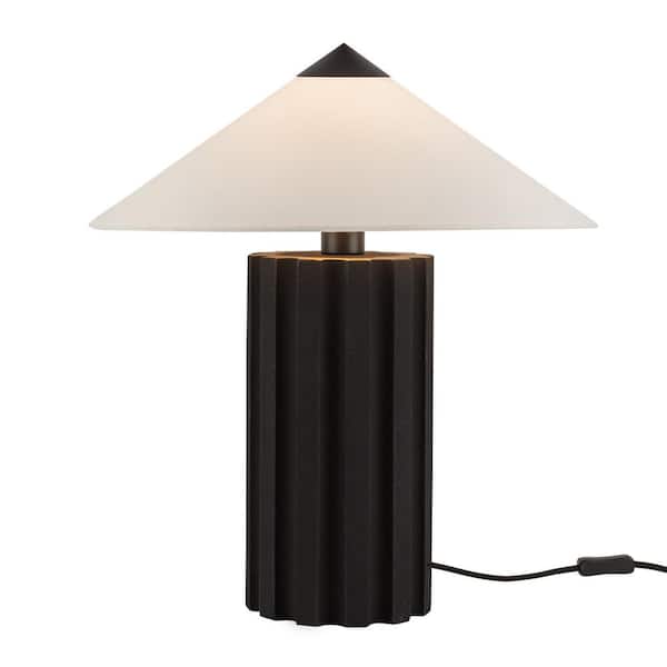 ALORA MOOD Ono 20 in. 1-Light 60-Watt Matte Black Table Lamp
