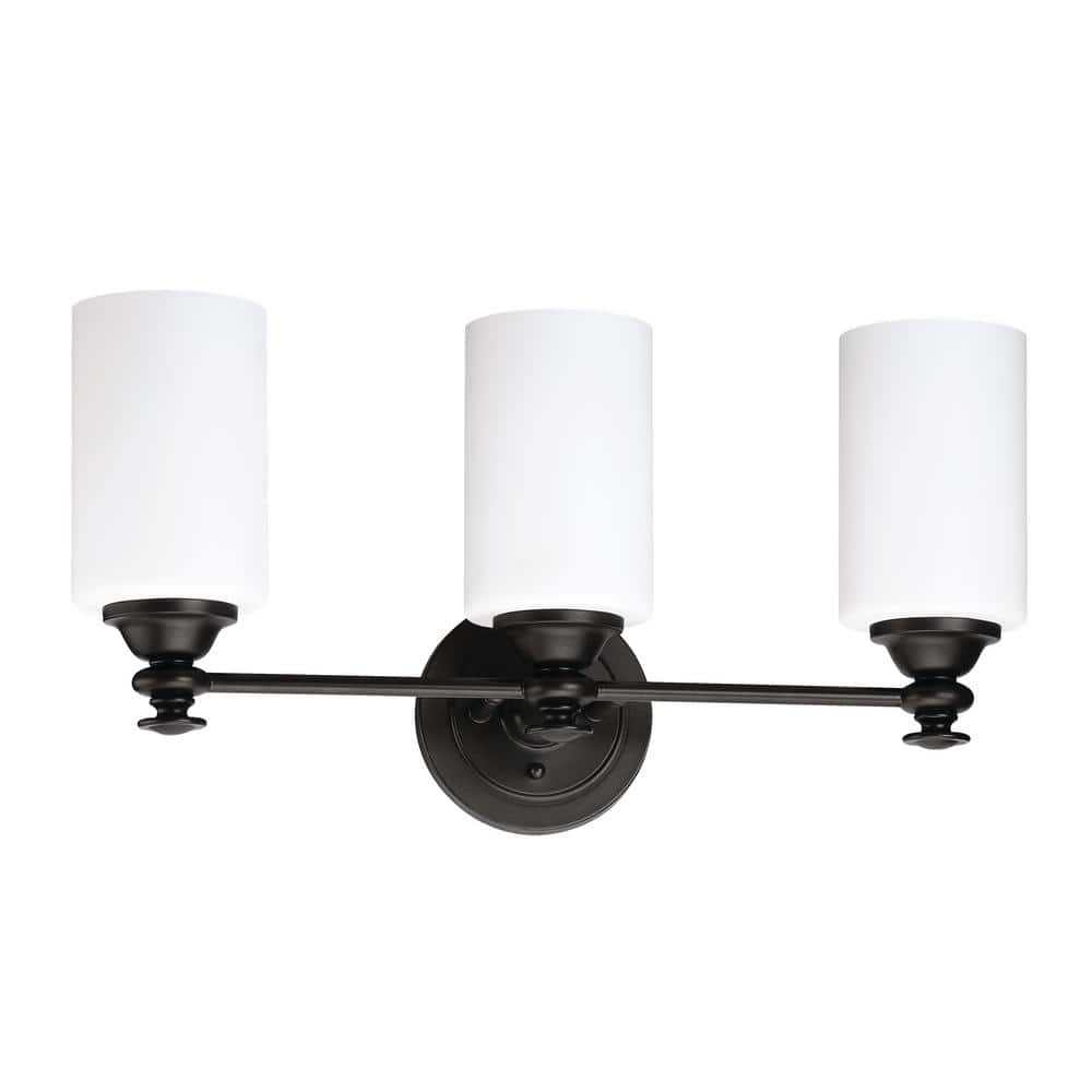 Dardyn 21.5 in. 3-Light Espresso Finish Vanity Light with White Frost Glass Shade price history on PriceWatchPro
