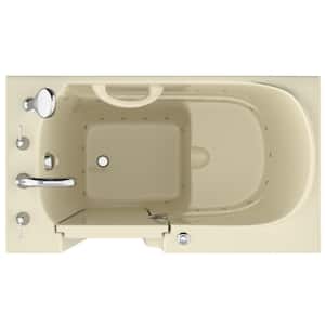 HD Series 26 in. x 46 in. Left Drain Quick Fill Walk-In Air Tub in Biscuit