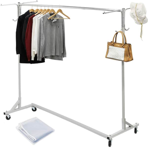 Chrome Metal Garment Clothes Rack 63 in. W x 66 in. H