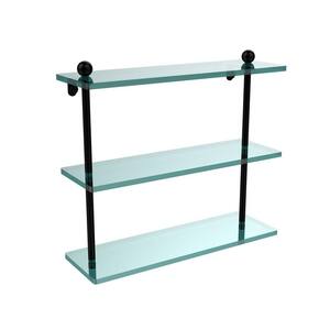 Allied Brass 22 in. L x 8 in. H x 5 in. W 2-Tier Clear Glass Bathroom Shelf  with Gallery Rail in Satin Nickel P1000-2/22-GAL-SN - The Home Depot