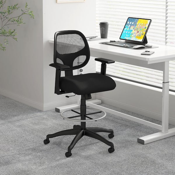 BOSS Office Products BOSS Mesh Fabric Seat Adjustable Height Ergonomic ...