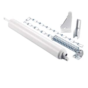 Heavy Storm Door Closer with Chain and Wide Jamb Bracket (White)