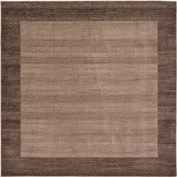 Unique Loom Del Mar Abigail Light Brown 8' 0 x 8' 0 Square Rug