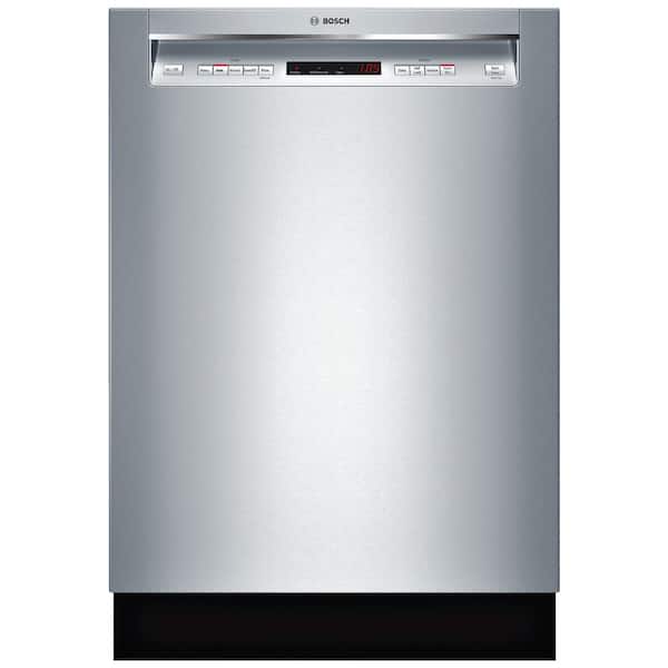 Bosch 300 Series 24 in Front Control Built-In Stainless Steel Dishwasher w/3rd Rack, Stainless Steel Tall Tub, 44dBA, 5-Cycles