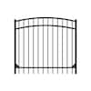 FORTRESS Athens 4 ft. W x 4 ft. H Gloss Black Aluminum Pressed Spear Design  Fence Gate 413480443M - The Home Depot