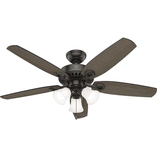 Hunter Builder 52 in. Indoor Noble Bronze Ceiling Fan with Light Kit Included