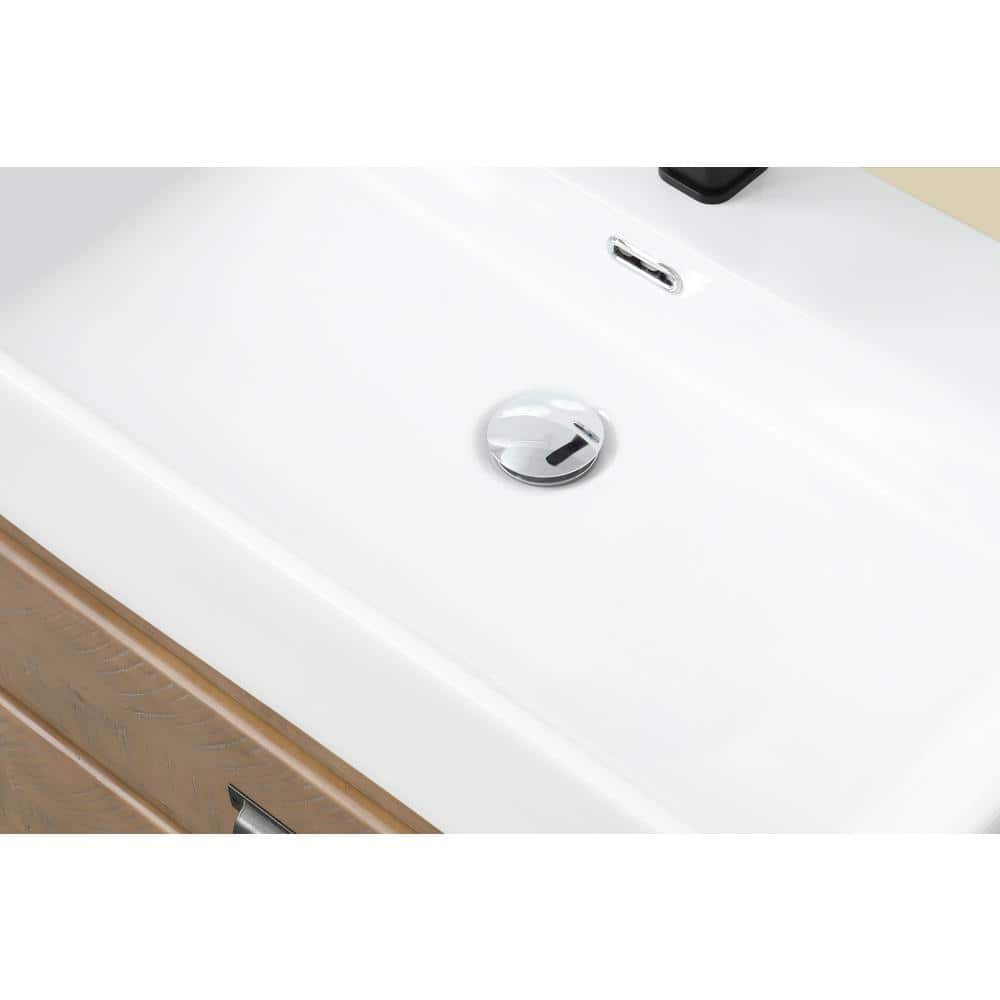 Ava Reclaimed Fir Wood 30" Bathroom Vanity with Ceramic Sink