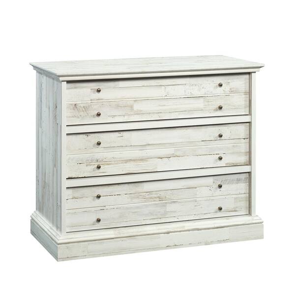 SAUDER Barrister Lane 3 Drawer White Plank Chest of Drawers